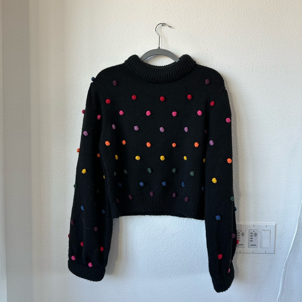 NWT Farm Rio Rainbow Polka Dot Sweater - L